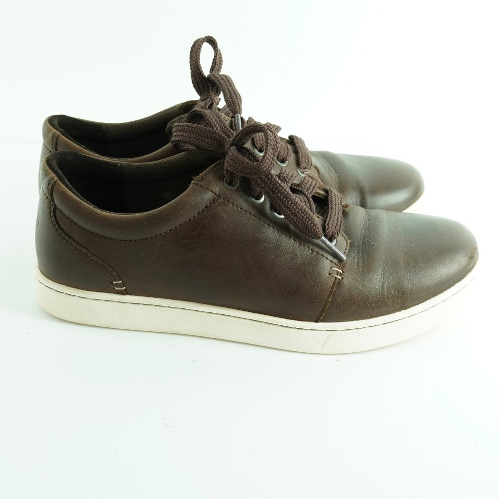 LL Bean Brown Leather Shoes Mens 8 Lace Up Sneaker